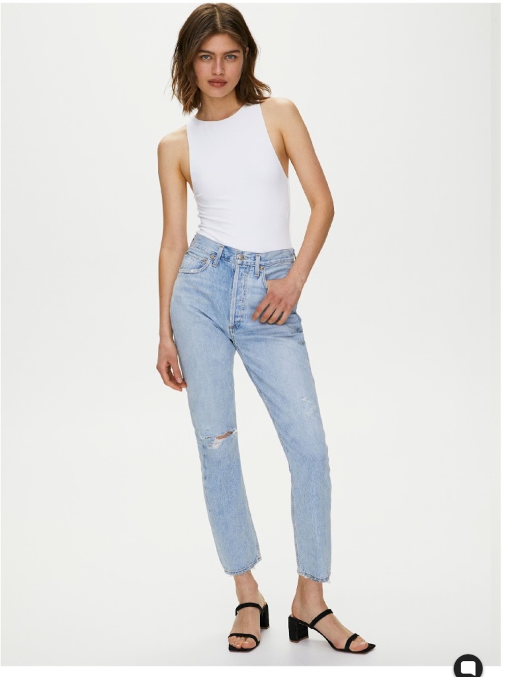 Agolde Riley High-Rise Straight-Leg Crop Jeans